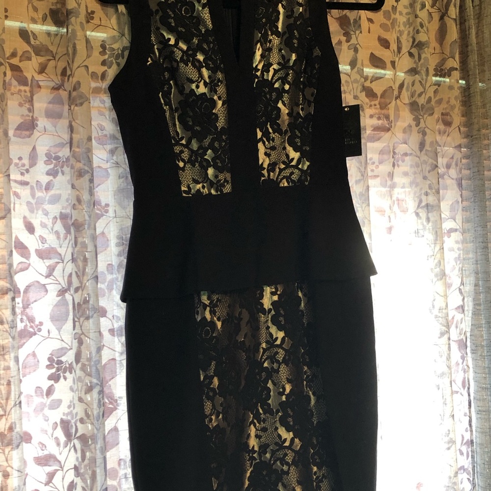 Vince Camuto black and silver dress